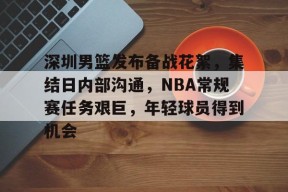 lol主题包-关于深圳男篮发布备战花絮，集结日内部沟通，NBA常规赛任务艰巨，年轻球员得到机会的信息
